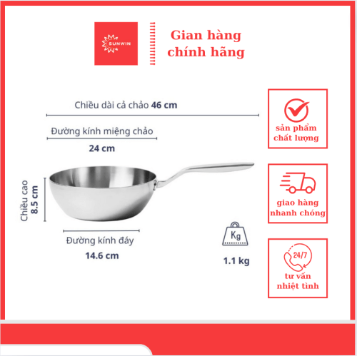 chảo inox chống dính