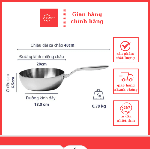 chảo inox chống dính