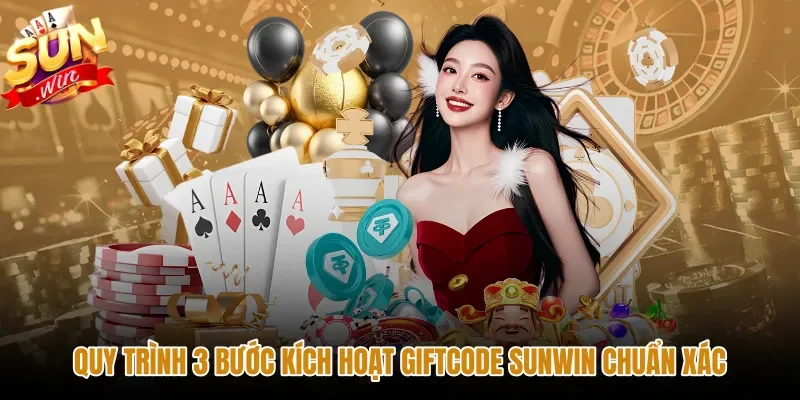 Thao tác nhập giftcode khuyến mãi Sunwin vào ví cá nhân